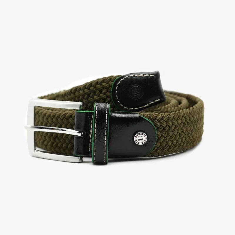 Ceinture tressée kaki SERGE BLANCO - Monsieur A