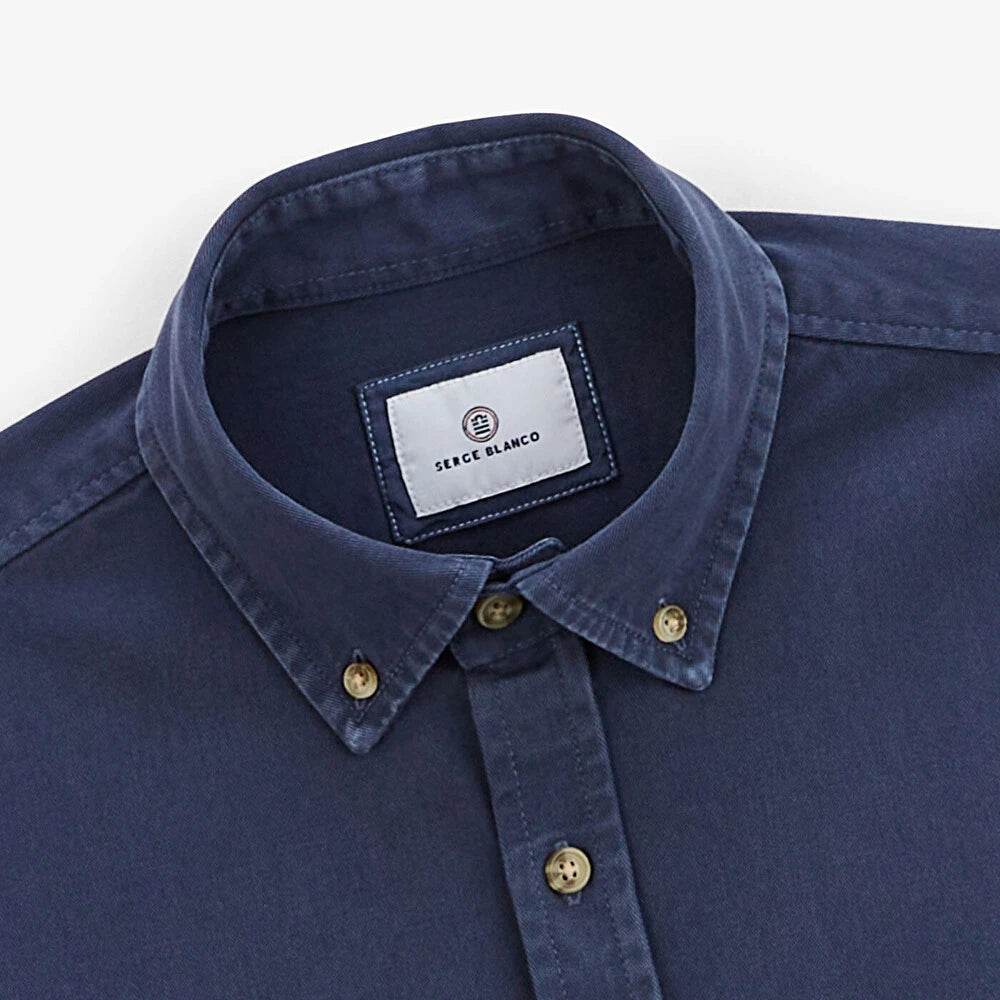 Chemise épaisse bleu marine SERGE BLANCO - Monsieur A