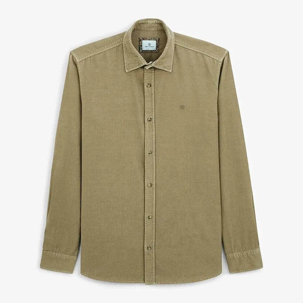 Chemise en velours sauge SERGE BLANCO - Monsieur A