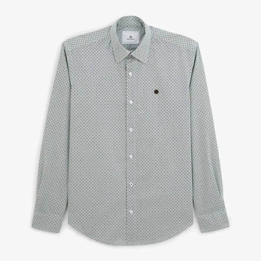 Chemise imprimée indigo bleu SERGE BLANCO - Monsieur A