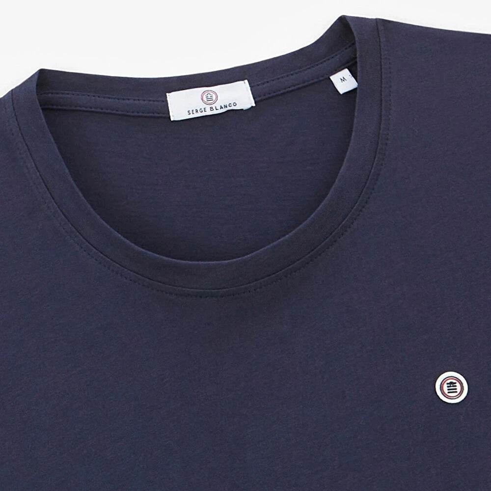 T-shirt bleu marine SERGE BLANCO - Monsieur A