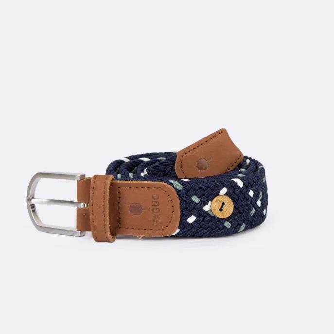 Ceinture tricolore marine, vert & blanc FAGUO - Monsieur A