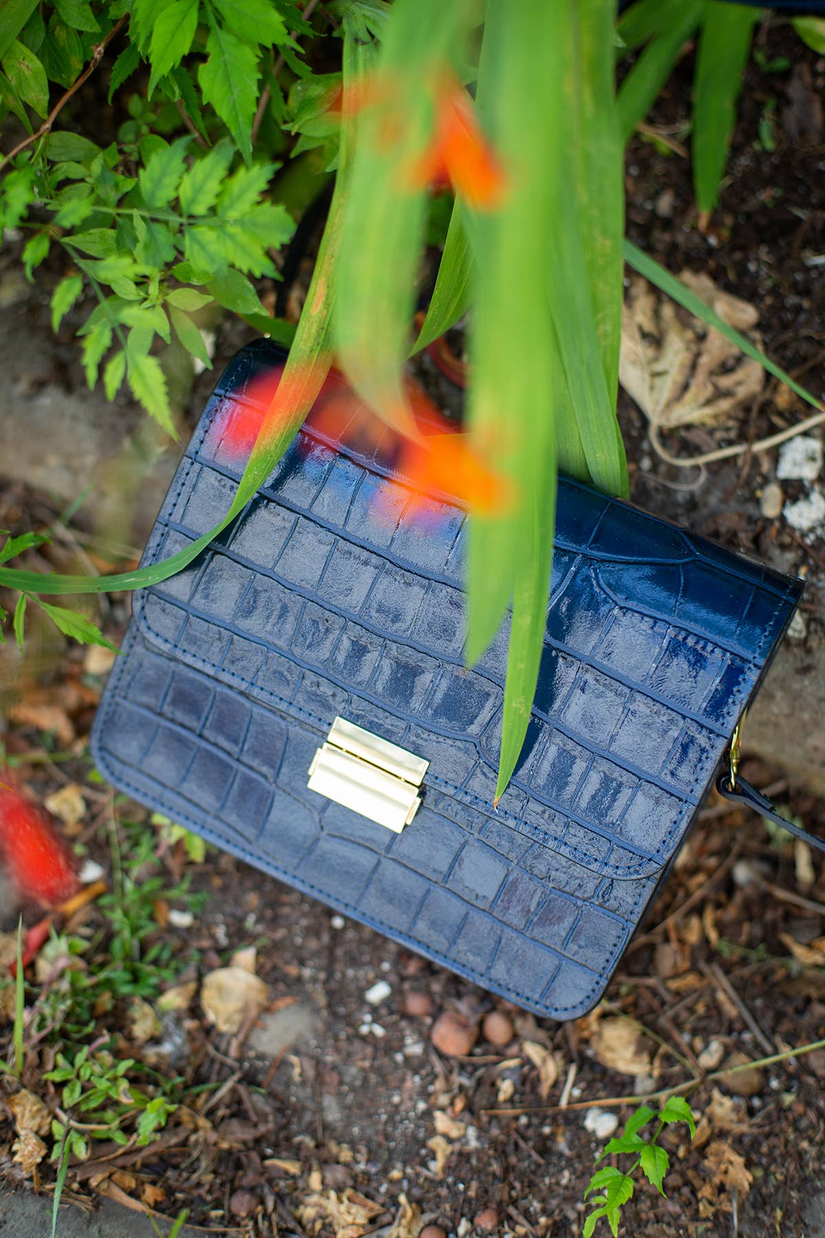 MILENA CROCO bag - 4074 Cherry Paris