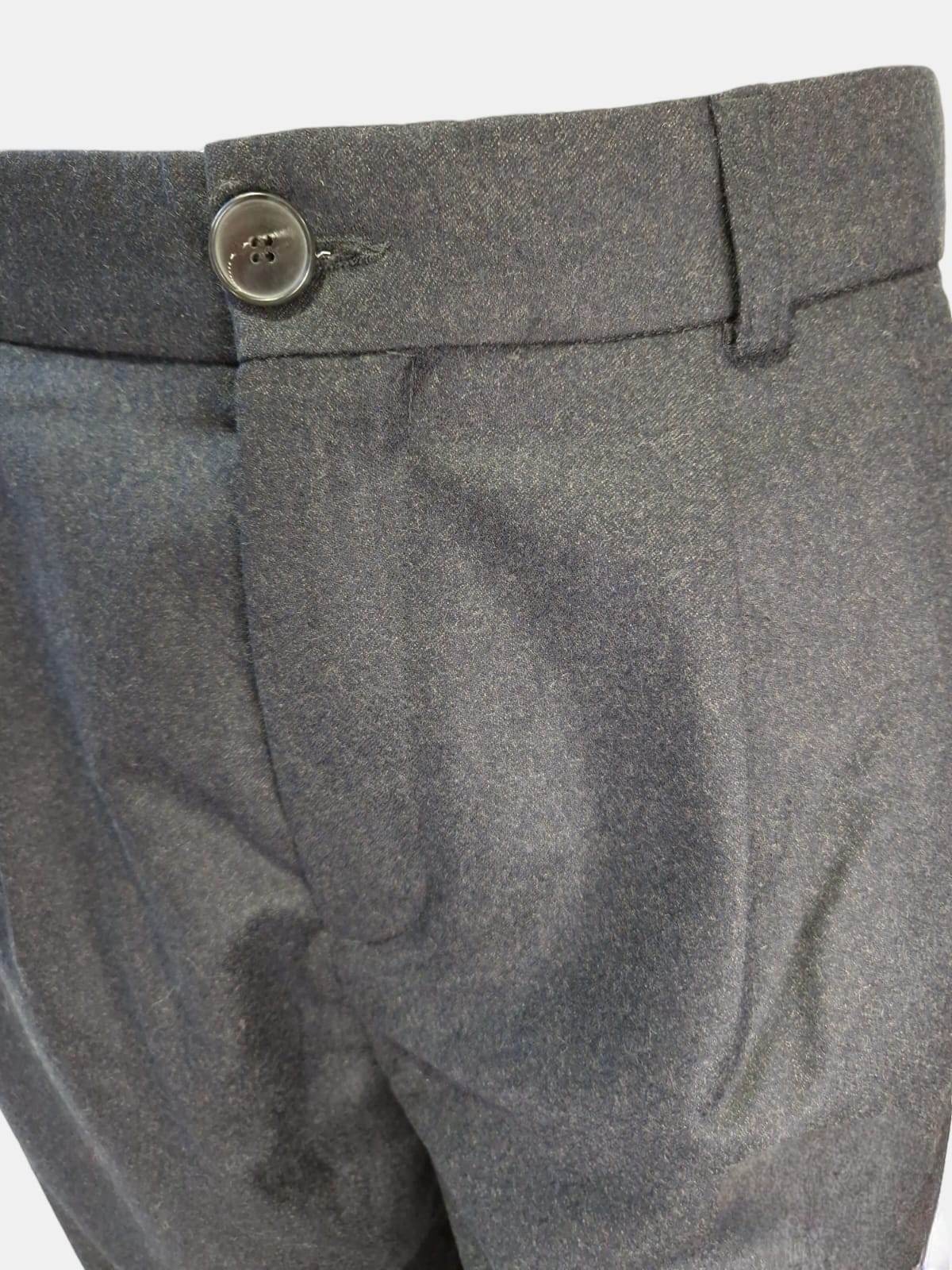 Pantalon bleu marine épais 100 % laine vierge – Coupe droite, Noyoco - Monsieur A