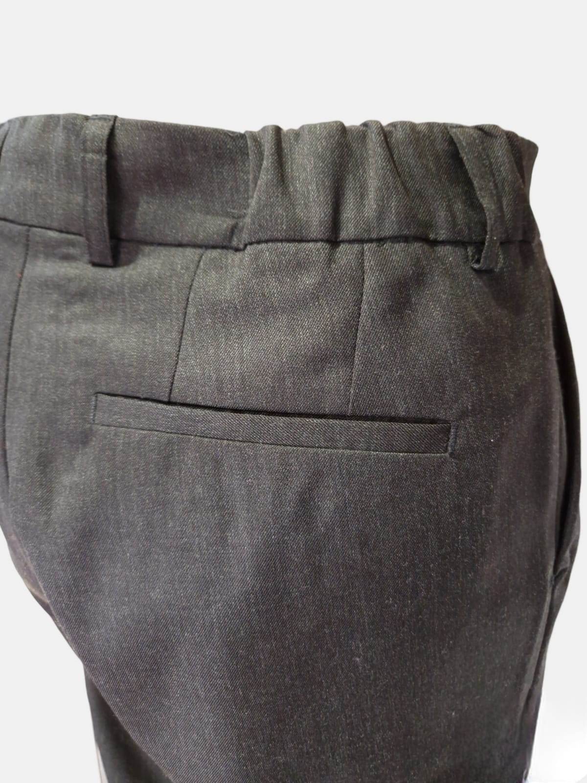 Pantalon gris foncé 100 % laine – Coupe droite, Noyoco - Monsieur A