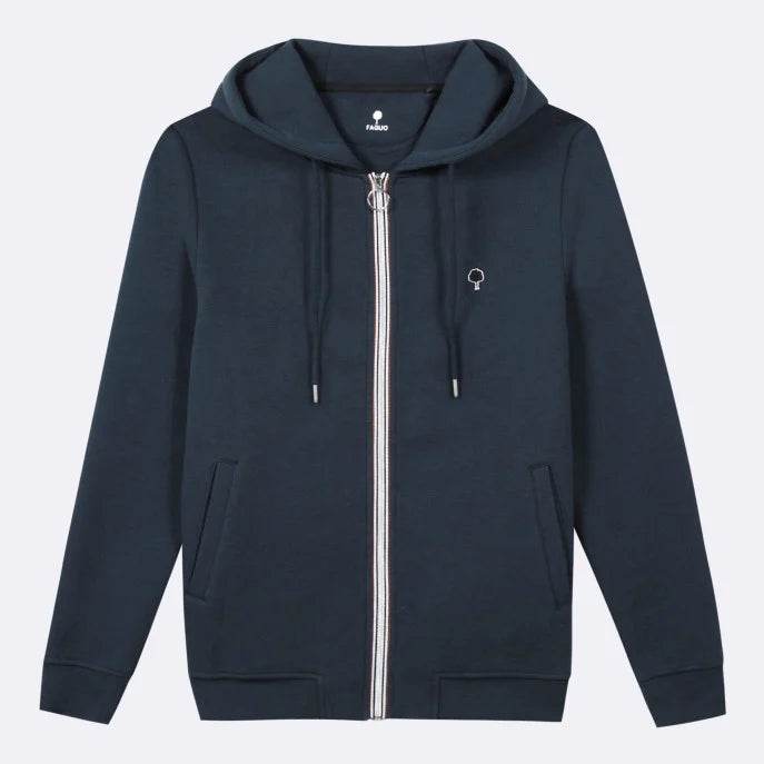 Sweat zippé à capuche bleu FAGUO - Monsieur A