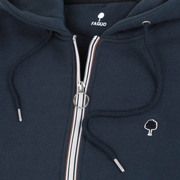 Sweat zippé à capuche bleu FAGUO - Monsieur A