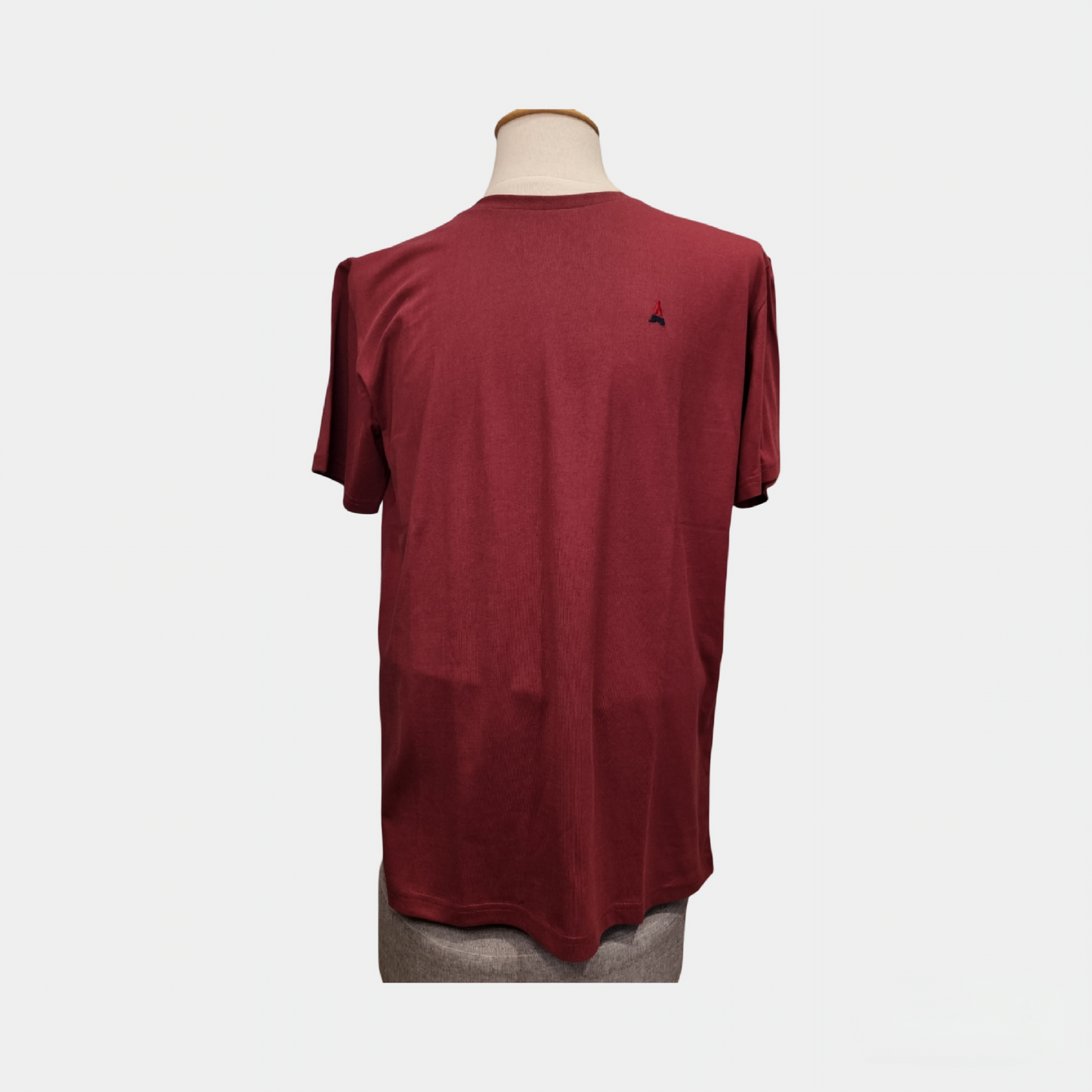 T-shirt bordeaux en coton biologique MAISON FT, fabriqué en Europe