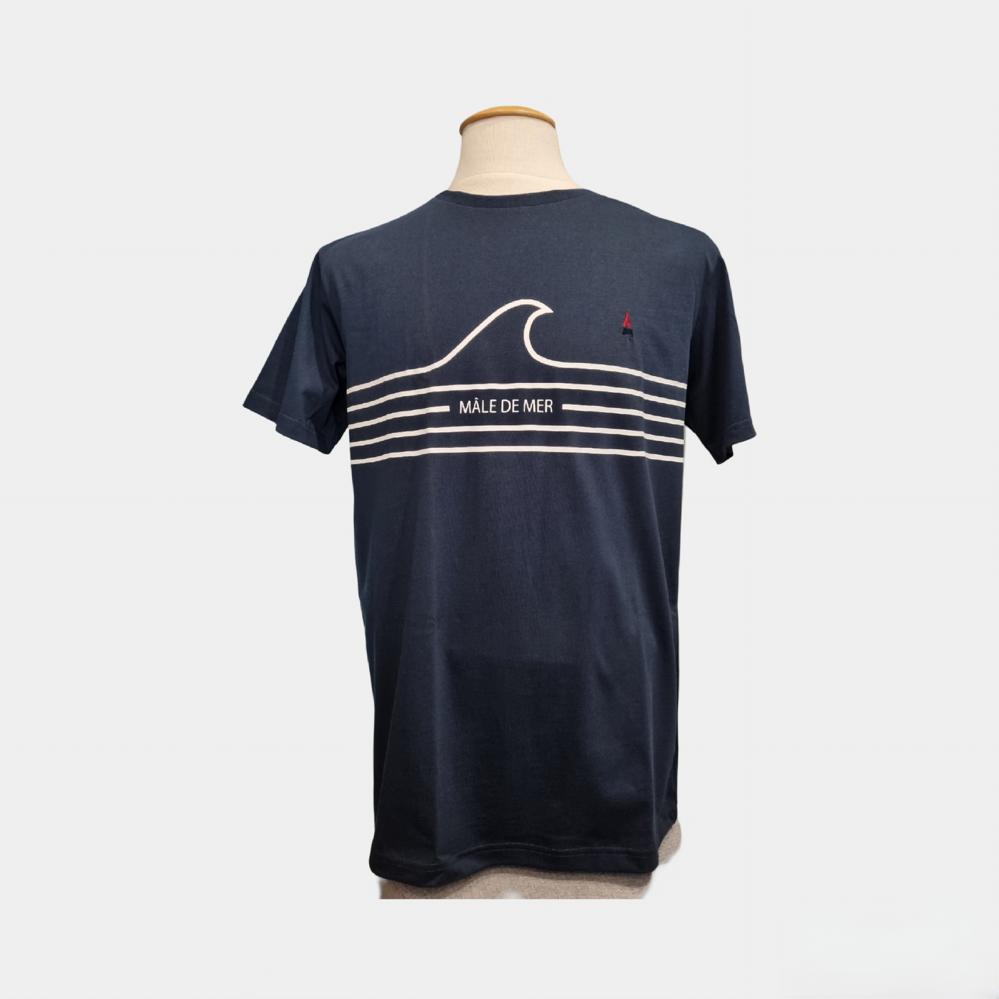 Tee-shirt Mâle de Mer MAISON FT bleu marine, fabriqué en coton de qualité