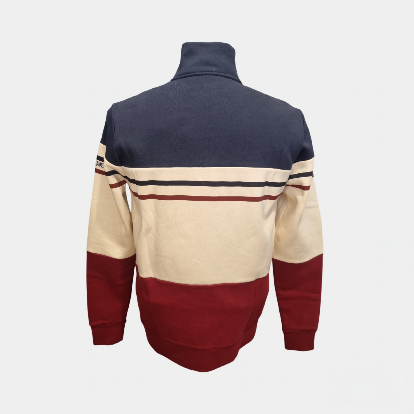 Veste Saturnin tricolore MAISON FT & SAINT JAMES portée avec un jean pour un style casual chic