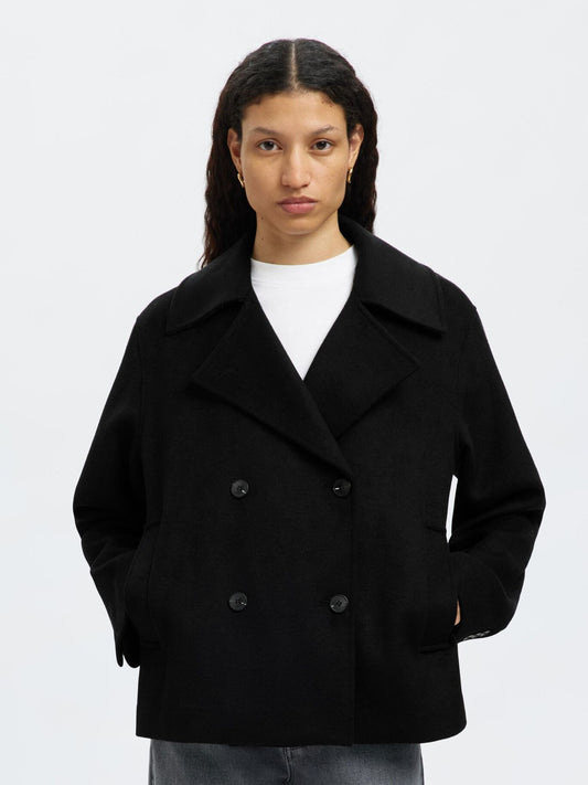 LAINE MÉLANGÉE VESTE Selected