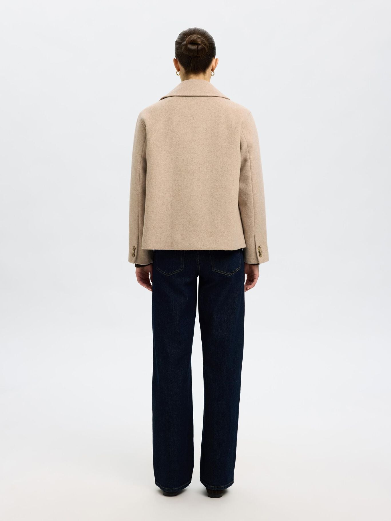 LAINE MÉLANGÉE VESTE Selected