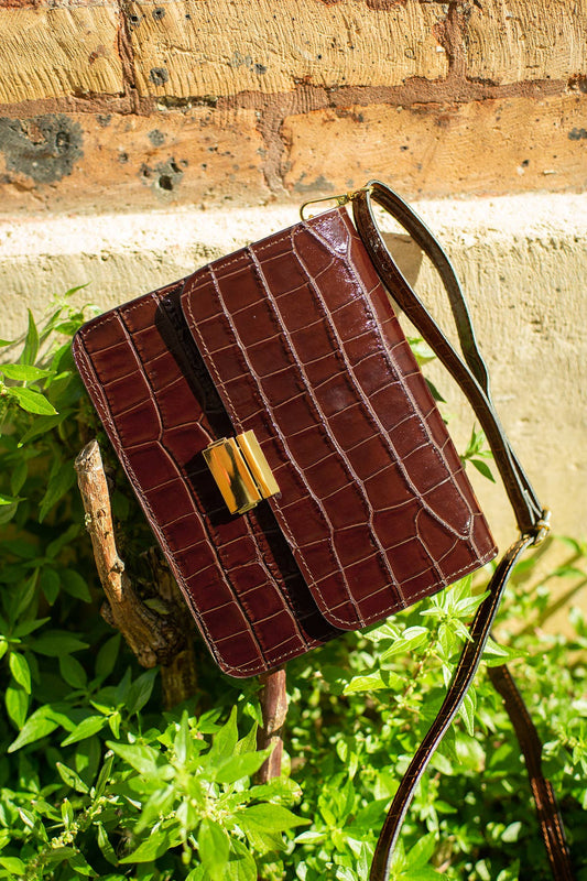 MILENA CROCO bag - 4074 Cherry Paris
