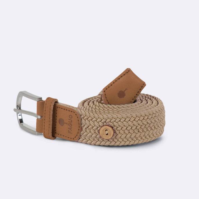 Ceinture tressée beige FAGUO - Monsieur A