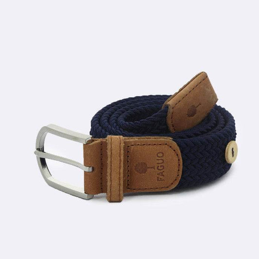 Ceinture tressée marine FAGUO - Monsieur A