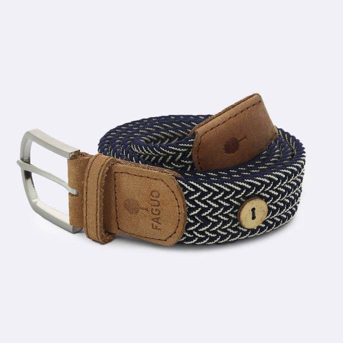 Ceinture bicolore marine & blanc FAGUO - Monsieur A