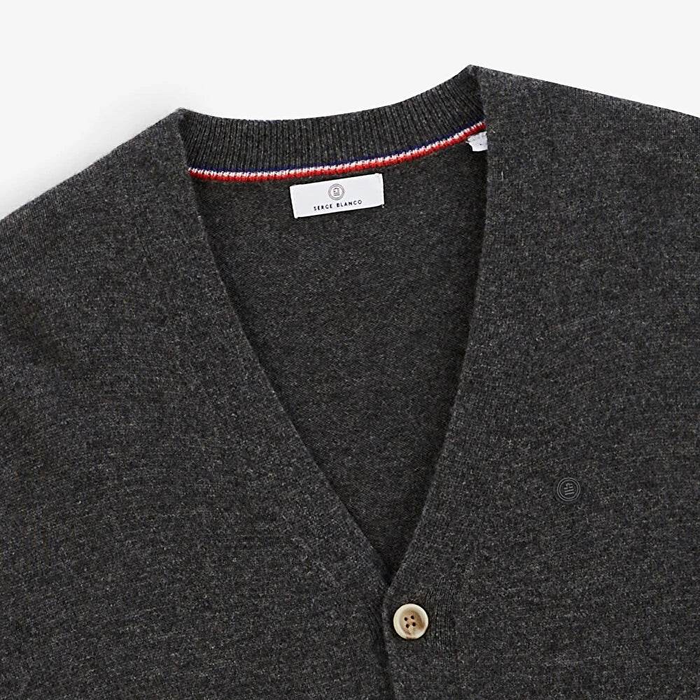 Cardigan gris SERGE BLANCO - Monsieur A