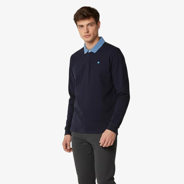 Maillot de rugby manches longues bleu marine Lupin Monsieur A