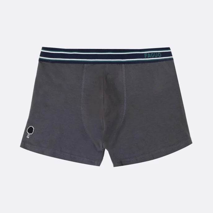 Pack 3 boxers unis bleu, rose & gris FAGUO - Monsieur A