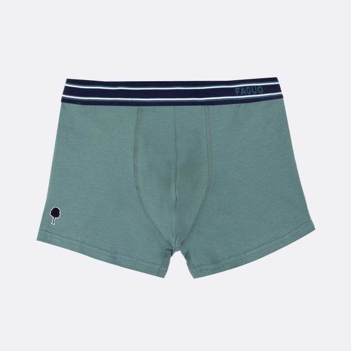 Pack 3 boxers unis bleu, rose & gris FAGUO - Monsieur A