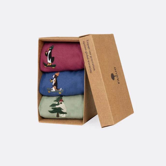 Pack de 3 boxers motifs fantaisie rouge, bleu & vert FAGUO - Monsieur A