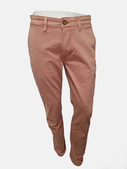 Pantalon chino vieux rose – Coupe droite, Serge Blanco - Monsieur A