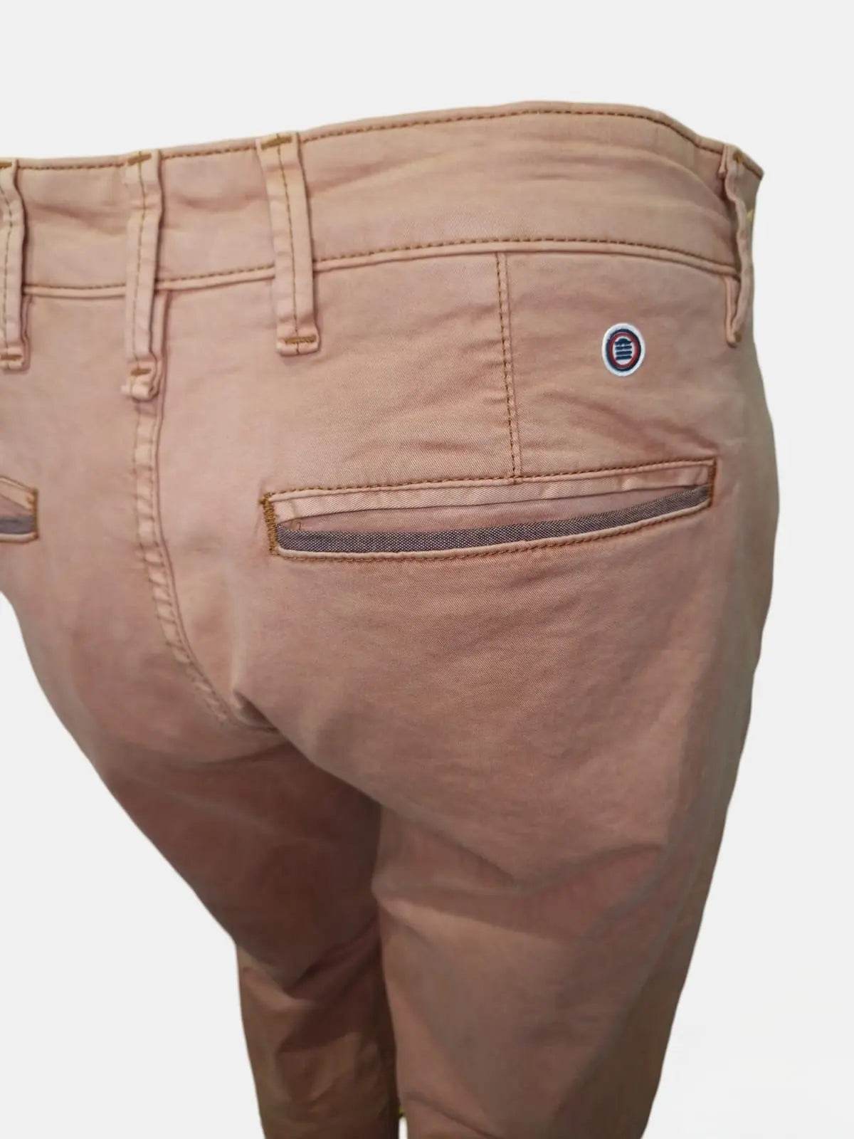 Pantalon chino vieux rose – Coupe droite, Serge Blanco - Monsieur A