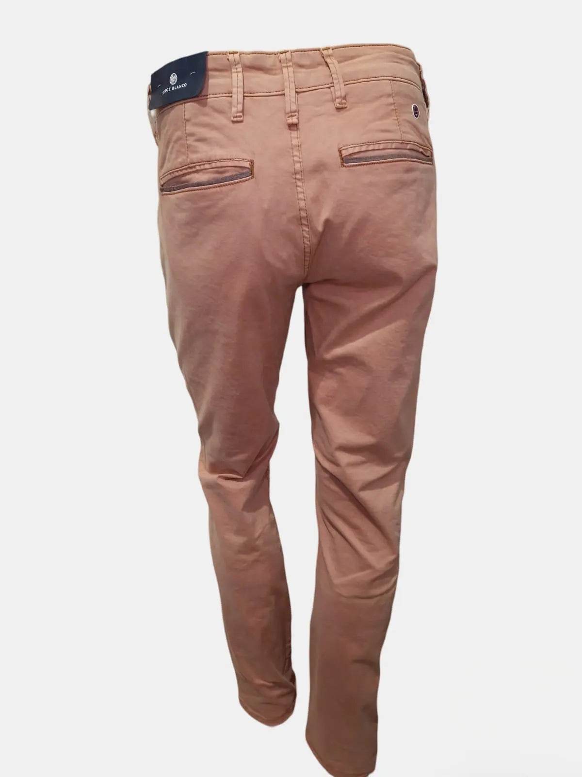 Pantalon chino vieux rose – Coupe droite, Serge Blanco - Monsieur A