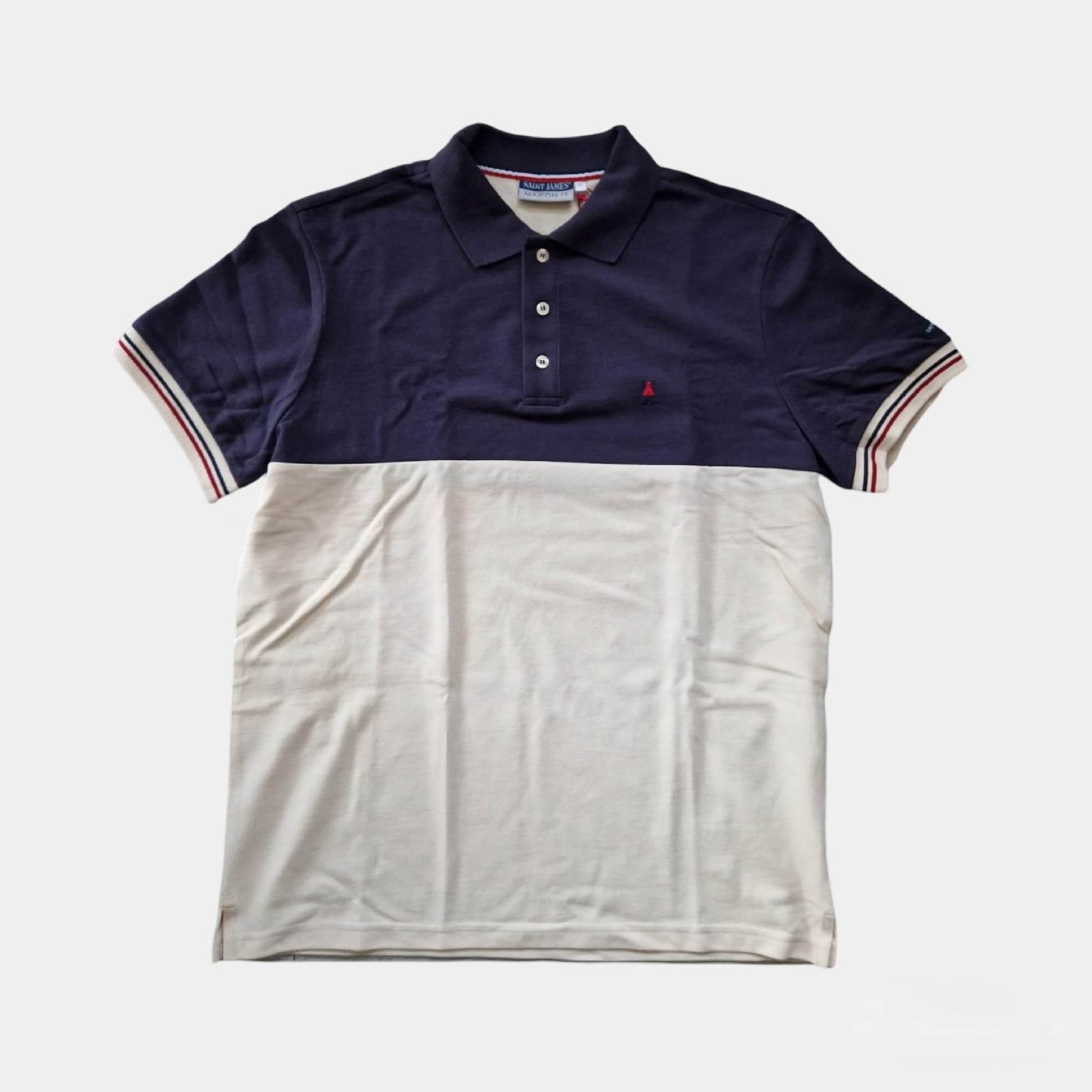 Polo blanc & bleu marine MAISON FT - Monsieur A