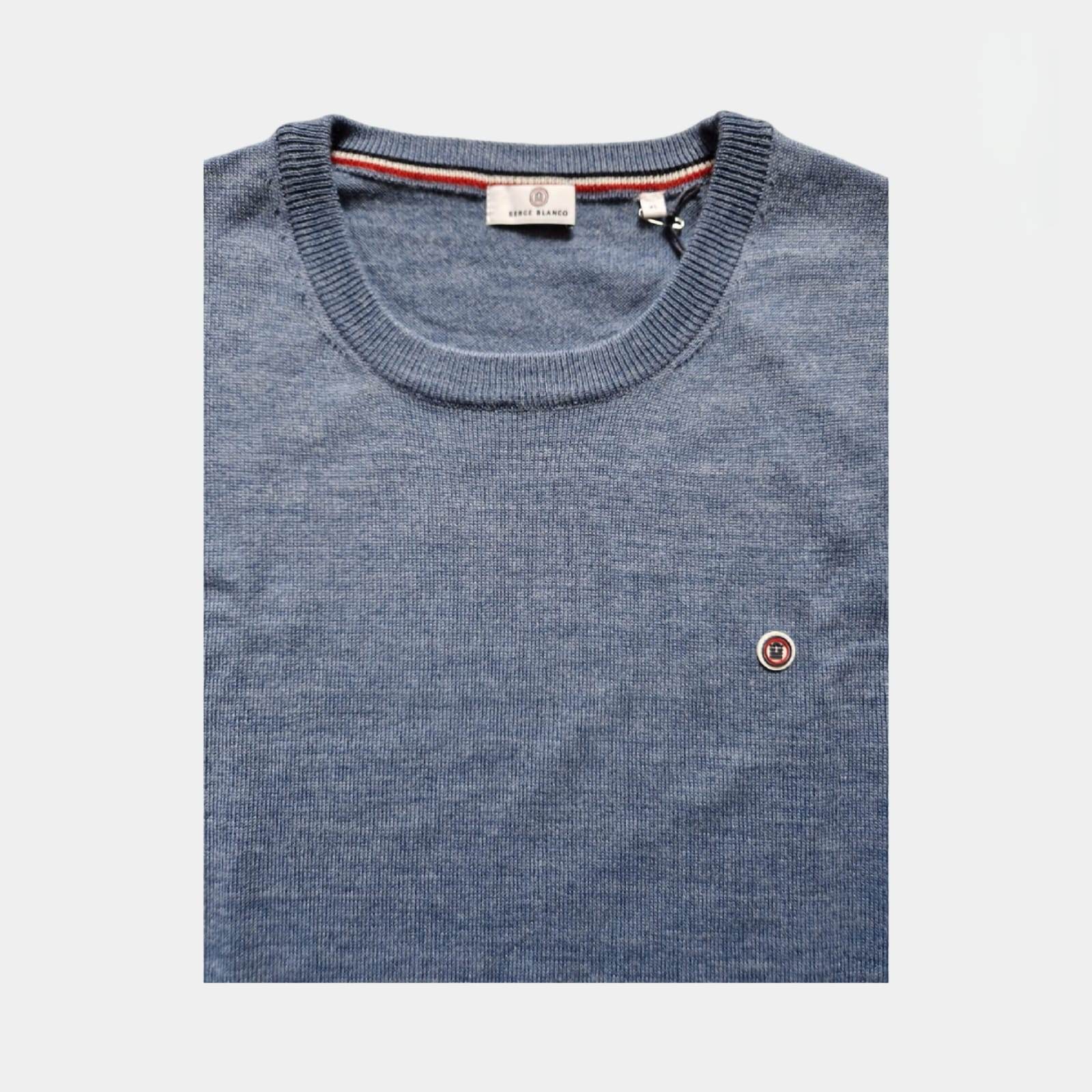 Pull col Rond bleu SERGE BLANCO - Monsieur A