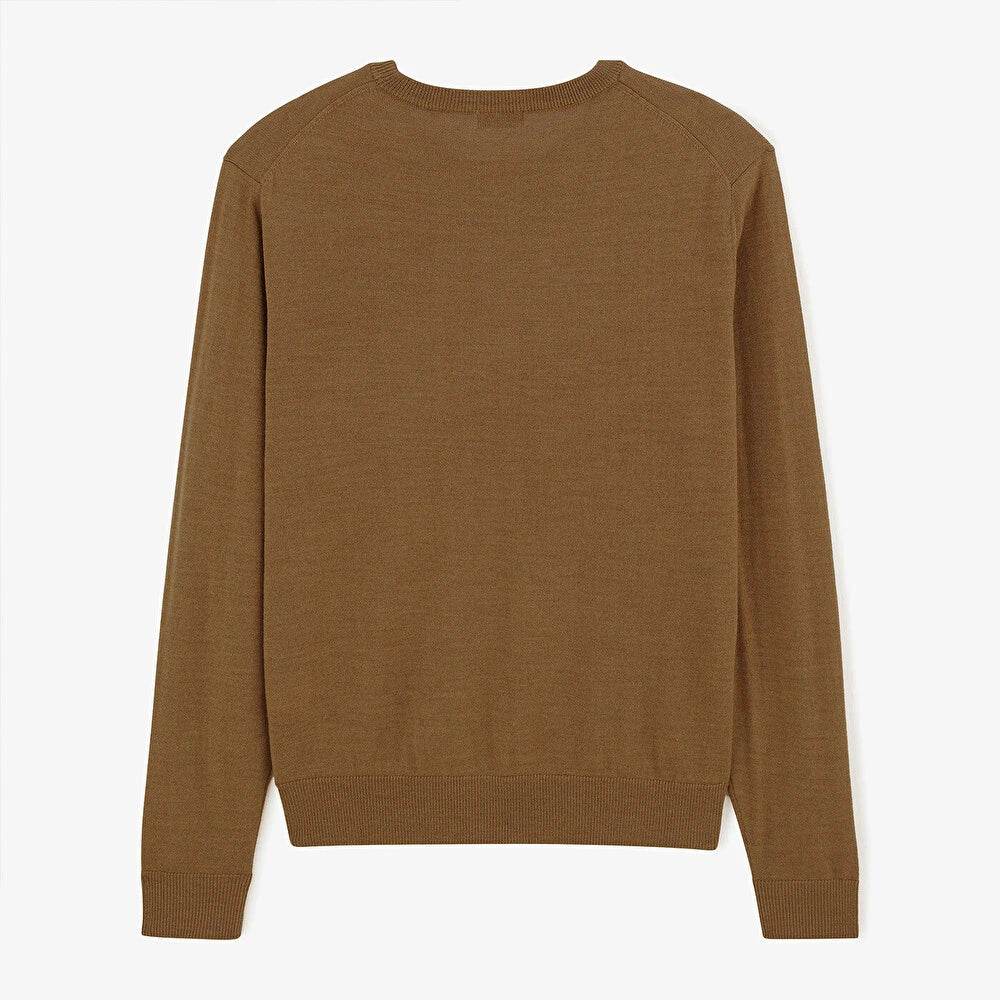 Pull Col Rond camel SERGE BLANCO - Monsieur A