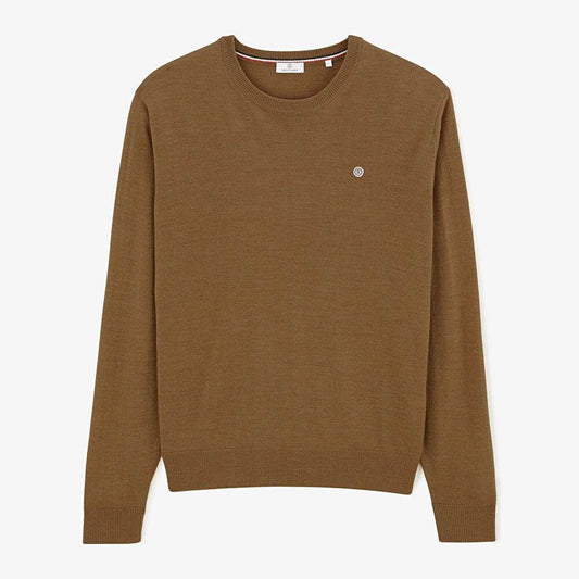 Pull Col Rond camel SERGE BLANCO - Monsieur A