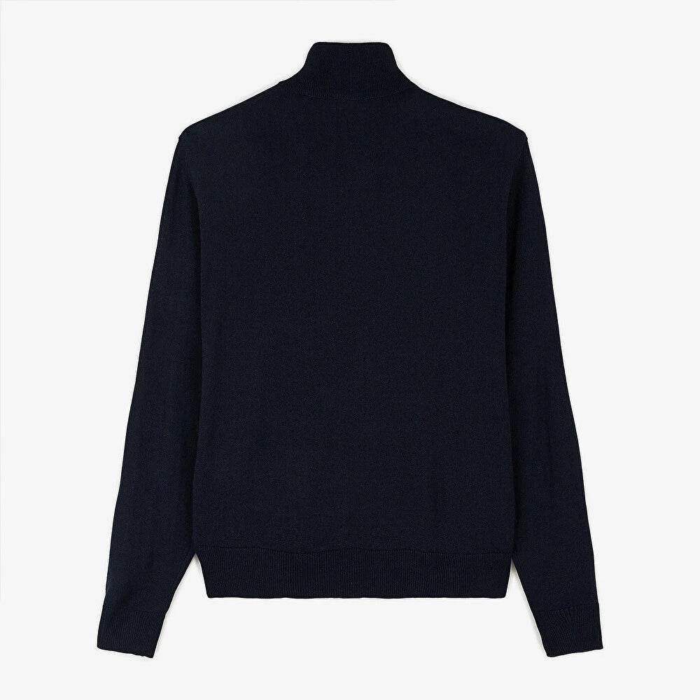 Pull col Camionneur bleu marine SERGE BLANCO - Monsieur A