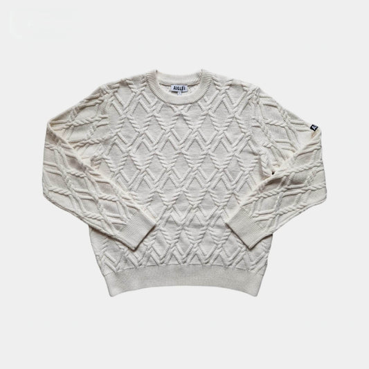 Pull blanc grosse maille AIGLE 1853 - Monsieur A