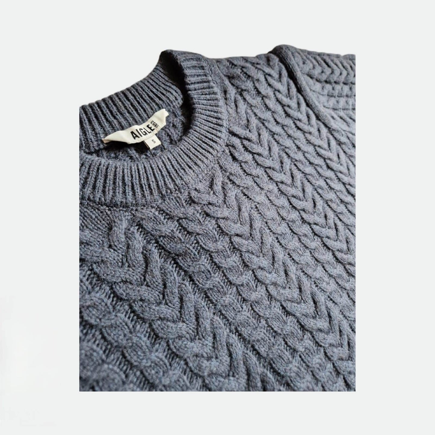 Pull bleu grosse maille AIGLE 1853 - Monsieur A