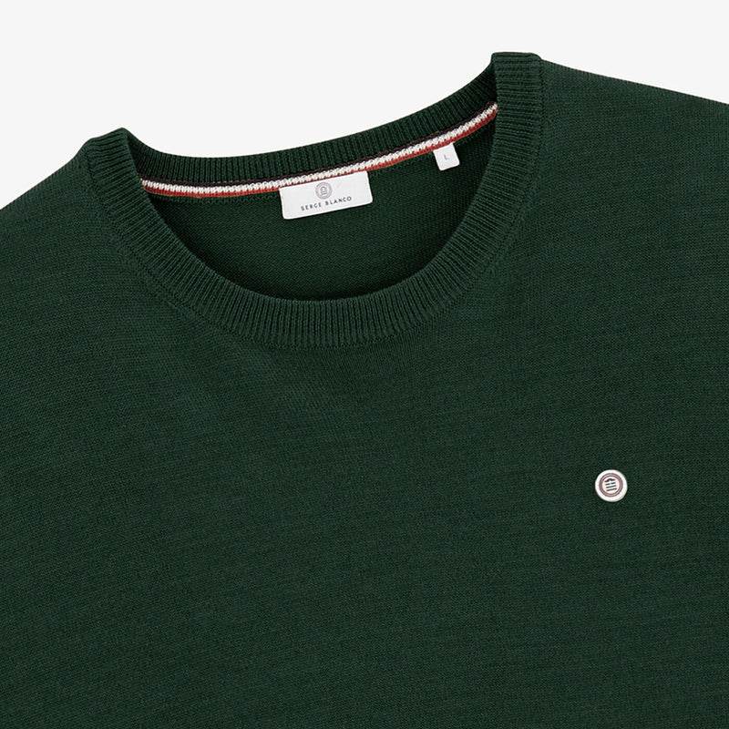 Pull col Rond vert SERGE BLANCO - Monsieur A