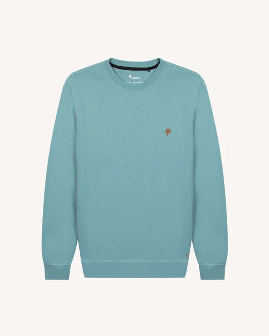 Sweat col rond bleu clair coton - DONZY Faguo